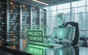Ai Robot working in office