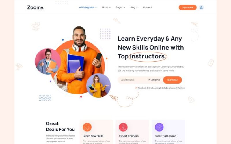 E-Learning Platform Landing Page